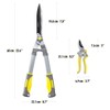 Jardineer 2Pcs Professional Hedge Clippers, 23.6'' Heavy Duty Hedge Shears