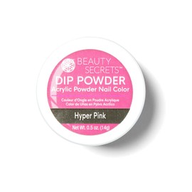 Beauty Secrets Hyper Pink Neon Dip Powder, Dip Nails, Long Lasting, DIY Dipping Powder, Soaks Off, .5 Ounce