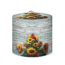 Xoenoiee Cardinal Bird Sunflower Print Kitchen Appliance Dust Cover with Pockets, Electric Pressure Cooker Cover for qt Compatible with Crock Pot, Rice Cooker Cover, for 8 Qt Pot