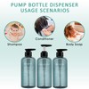 3Pcs Shampoo and Conditioner Dispenser, Shampoo Bottles, Refillable Shampoo and