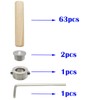 CESFONJER 0.4 inch (10 mm) Dowel Kit, 63 Wooden Dowels,