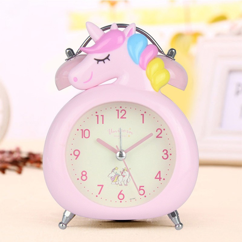 Cute Cartoon Alarm Clock Kids Students Bell Alarm Clock Child