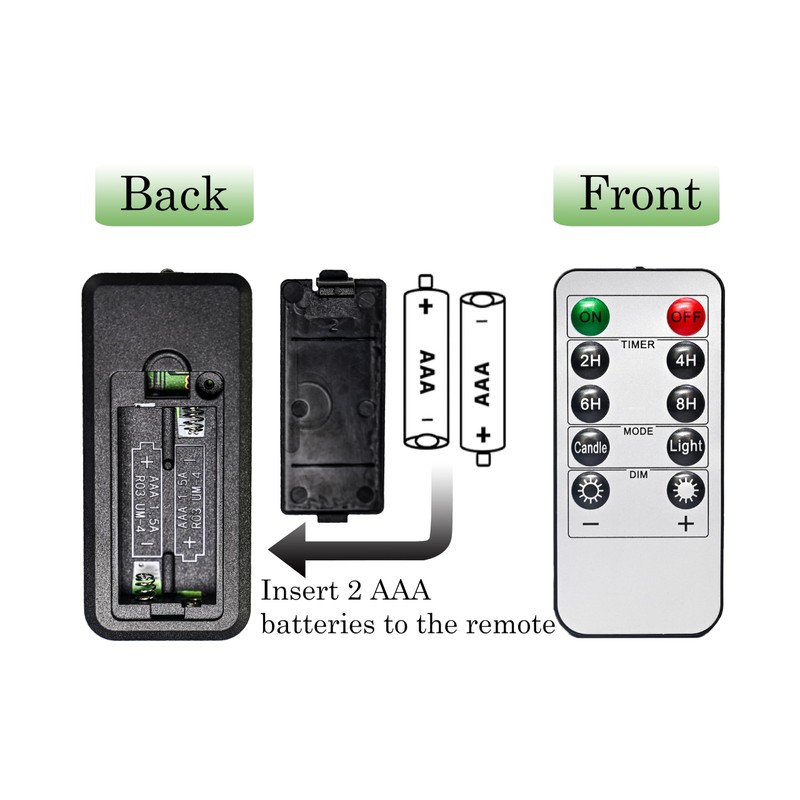 CozierGlow Flameless Vertical Stripes Taper Candles Flickering with Remote and