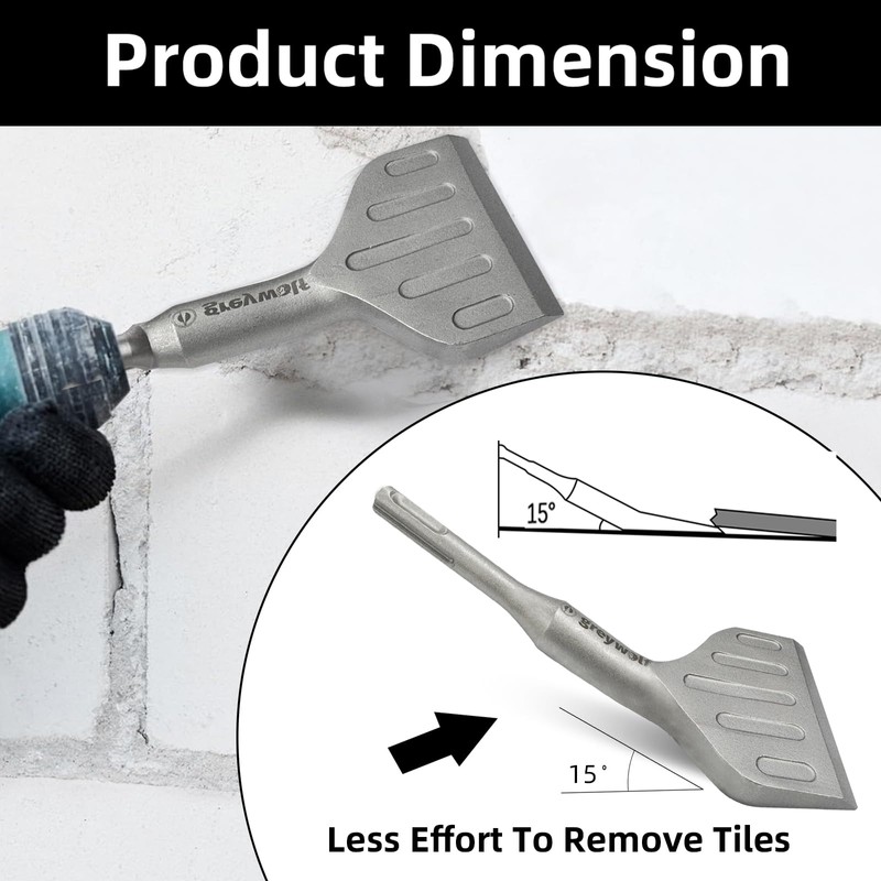 Greywolf SDS Plus Chisel Drill Bit, 3 Inch 20° Crank