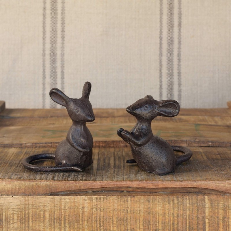 HomArt 3542-2 Mouse Figurine, Black, 3.50-inch High