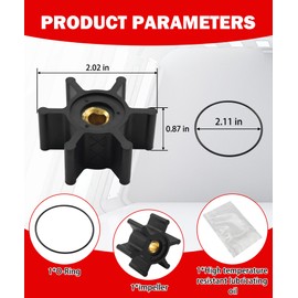 49-16-2771 Transfer Pumps Impeller with O-Ring Kit Fits for Milwaukee M18 Transfer Pumps,1 Pack Black