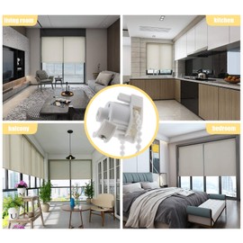 YINETTECH 1 Piece Roman Blind Side Winder Chain Mechanism Direct Drive Blinds Final Control Unit with 2 Meters White Pearl Chain Accessories