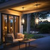 WIHTU Large Outdoor Pendant Light Fixture, Modern Hanging Lantern Ceiling