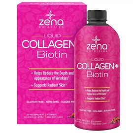 Zena Bioactive Liquid Collagen  Biotin 90 Servings EXP 02/2026