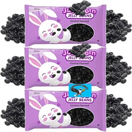 JustBorn Jelly Beans Black Licorice Flavor 30oz Bulk Easter Basket Egg Hunt Candy - Includes PITCHING PIGEON Brand Magnet