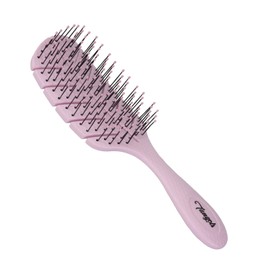 Tangols Detangling Hair Brush -100% Eco-Friendly Detangler Hair Brush w/Ultra-Soft Anti Knot Nylon Bristles for Women,Men,Kids-All Hair Types, Dry & Wet Hair (Pink)