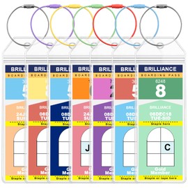 COZY CORE 7 Pack Cruise Luggage Tags for Cruise Ship Essentials for Carnival, NCL, Princess, MSC Cruise Ships