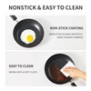 HooJay Nonstick Frying Pan Set-3-Pieces Skillet Set Induction Compatible,8 Inch,9.5