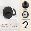 Neosmuk Black Magnetic Hooks, 80lb+ Heavy Duty Earth Magnets with