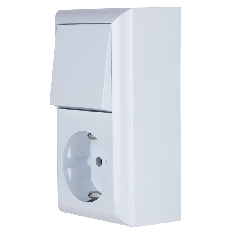 REV 0510156777 PlanoLuxe Surface-Mounted On and Off Switch with Socket,