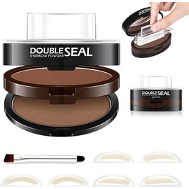 Sello para Cejas a Prueba de Agua,Kit de Sello para Cejas de Dos Tonos (02)