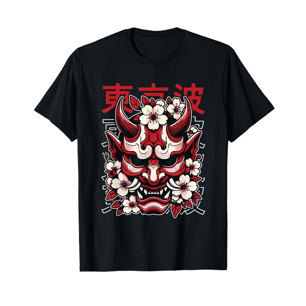 Hannya Oni Mask Devil Yokai Japanese Demon Oni Mask T-Shirt