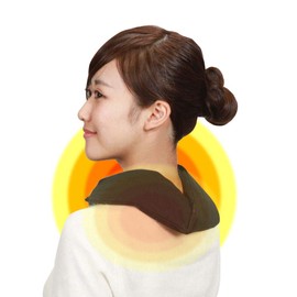 Kenyu Women's Body Care for Neck and Shoulder Warming Belt, Black, 6.7 x 2.8 x 8.5 inches (17 x 7 x 21.5 cm), 1 Piece