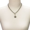 Alps whisper costume pendant rhinestones Edelweiß small antiqued silver colors