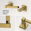 FORIOUS Brushed Gold Toilet Paper Holder Set, Pivoting Toilet Paper