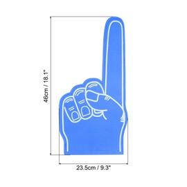 PATIKIL Giant Foam Finger 18 Inch, 6 Pcs Number 1 Foam Hand EVA Foam Finger Cheerleading for Sports Events Baseball Basketball Soccer Games, Blue