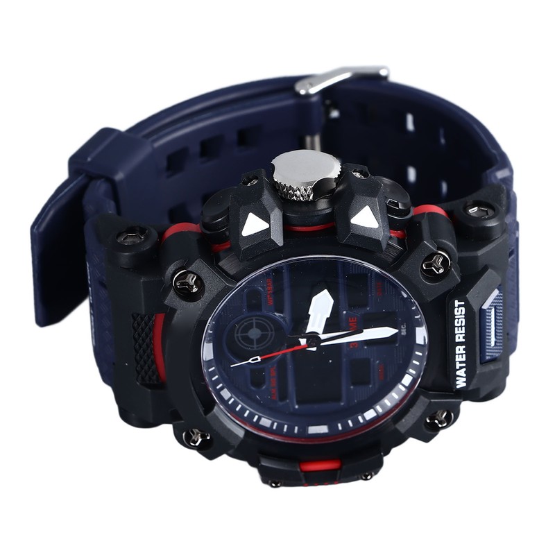 Men Digital Sports Watch Stopwatch Calendar Alarm Function Dual Time
