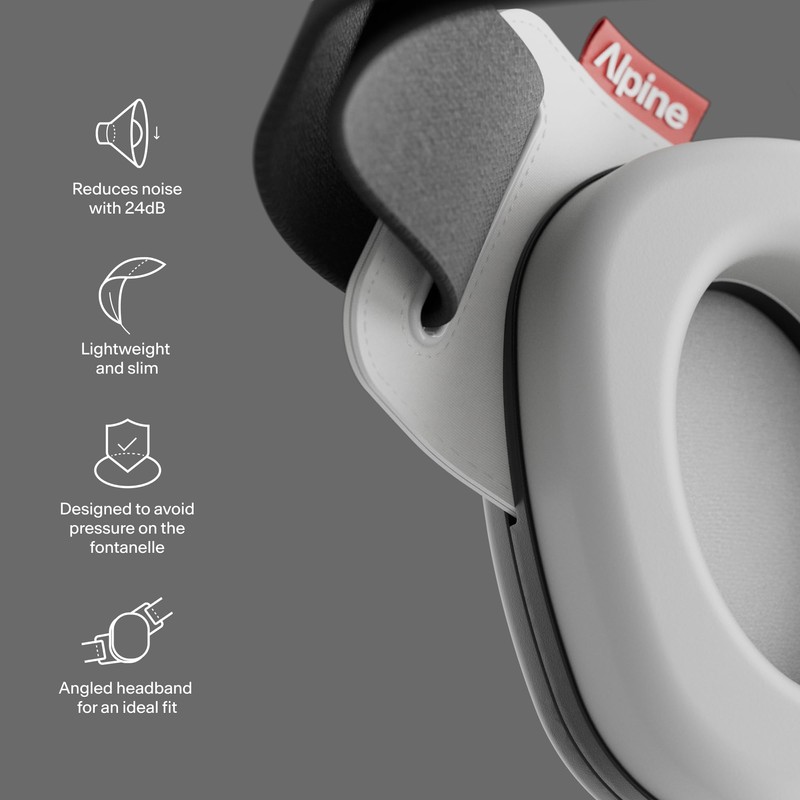 Alpine Muffy Baby Earmuffs - Improved Ear Protection for Babies