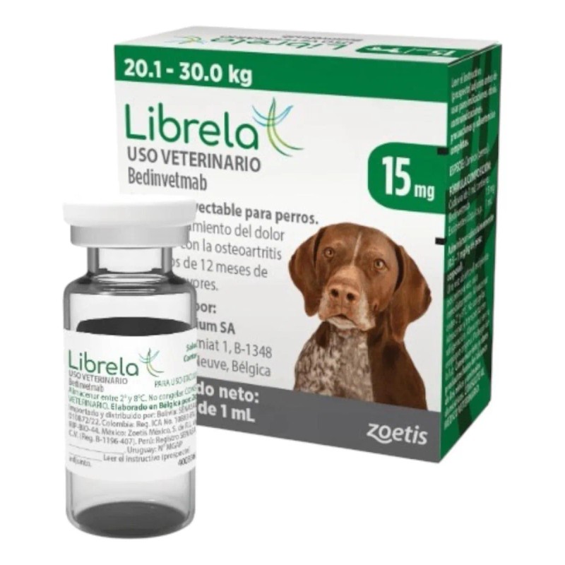 Suplemento Perros Librela 20mg, 2 Viales + Hielera
