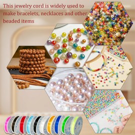 WUMUZAI Clear Elastic String for Bracelets 0.8 mm, Stretchy String for Bracelets, Stretch Cord for Jewelry Making, Crystal String, Bead String, Clear Fishing Line for Necklace Beading Craft