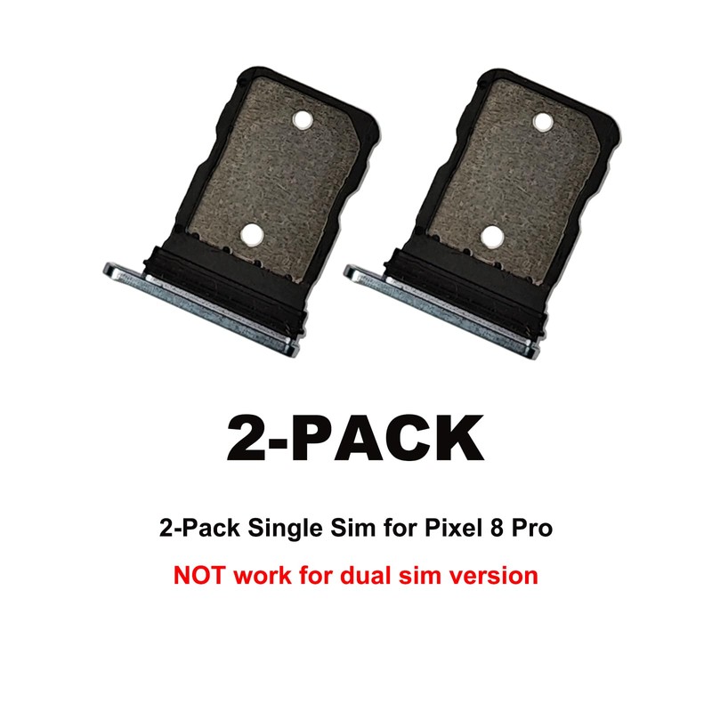 2 PCS for Pixel 8 Pro Single SIM Card Tray