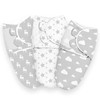 Baby Swaddle Wrap, 3 Pcs 73x56cm Newborn Swaddle Blanket Wrap,