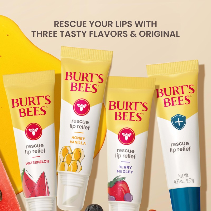 Burt's Bees Stocking Stuffers, Rescue Lip Relief, Watermelon, Hydrating Lip