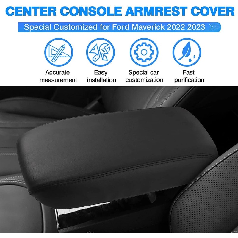 CAR CONSOLE COVERS Fits Maverick 2022-2023 Armrest Anti-Scratch Leather Protector