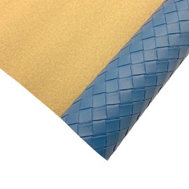 12"x54"Weave Faux Leather Fabric, Embossed Braided Faux Leather Roll for Crafts DIY and Upholstery Pleather Sheets Blue