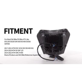 Unbranded LED Headlight Orange mask DRLs W/turn For KTM 250 350 450 690 Enduro R SMC-R