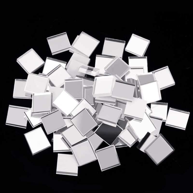 SATINIOR Self-Adhesive Mini Square Glass, Decorative Craft DIY Accessory Mirrors
