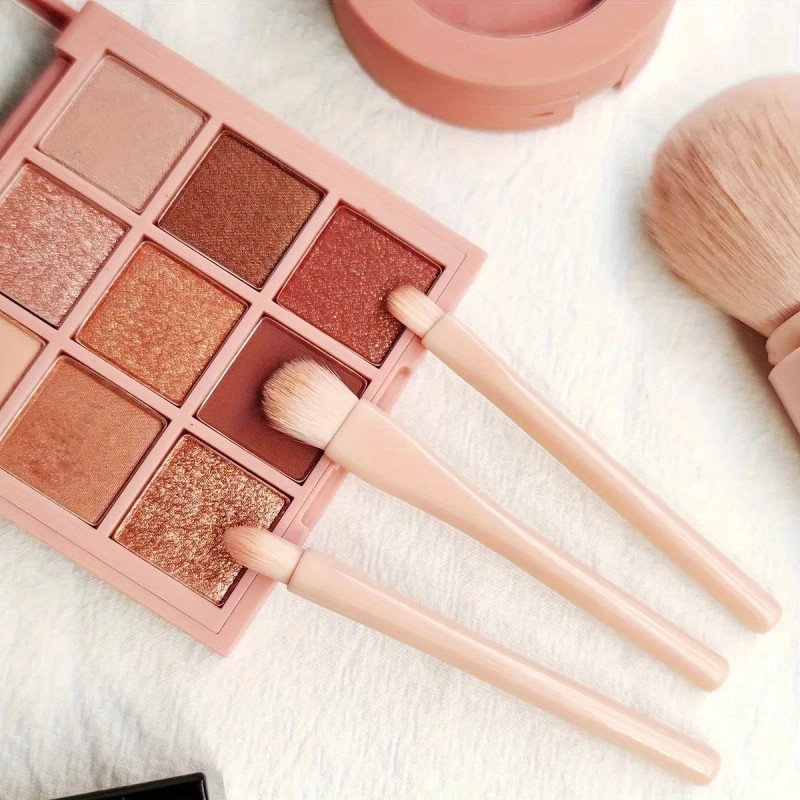 ] Juego De 2 Pinceles De Maquillaje En Miniatura Cuatro