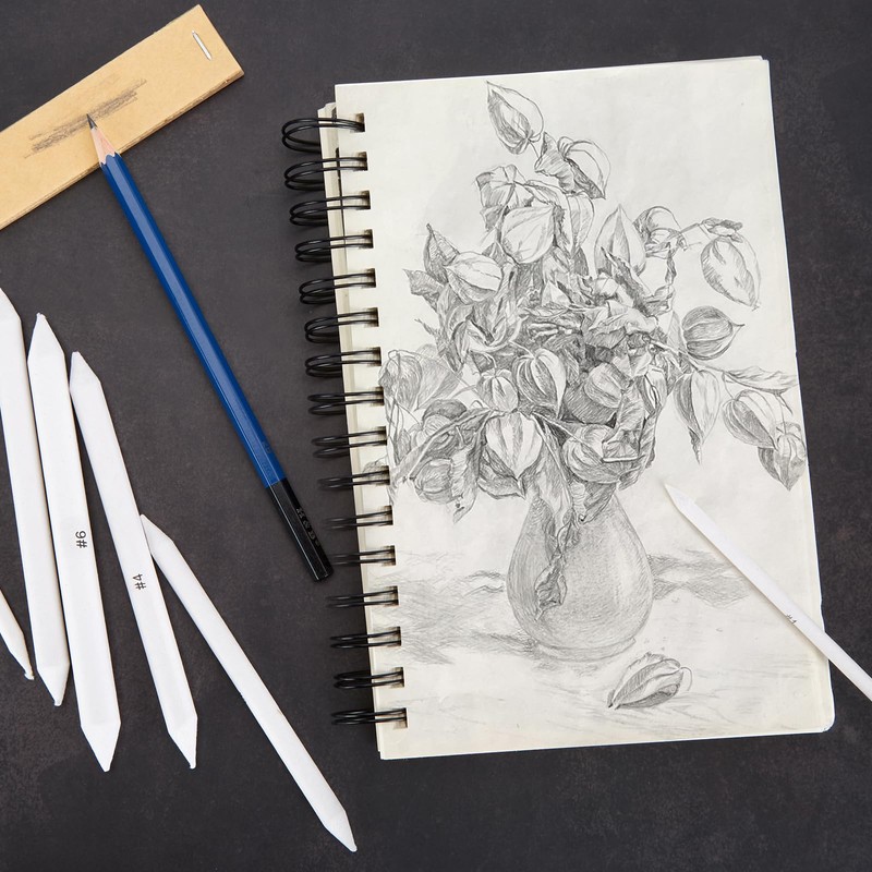 AGPtek 48 Piezas Herramientas de Dibujo para Bocetos 20 Difuminadores,