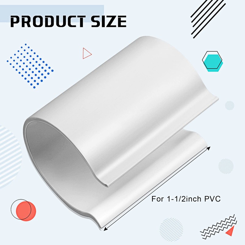 Jetec 32 Pcs White Pool Cover Clips for Above Ground