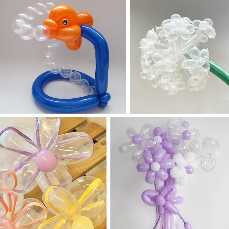 Clear 260 Balloons 100Pcs Modelling Balloons Long Skinny Latex Balloons