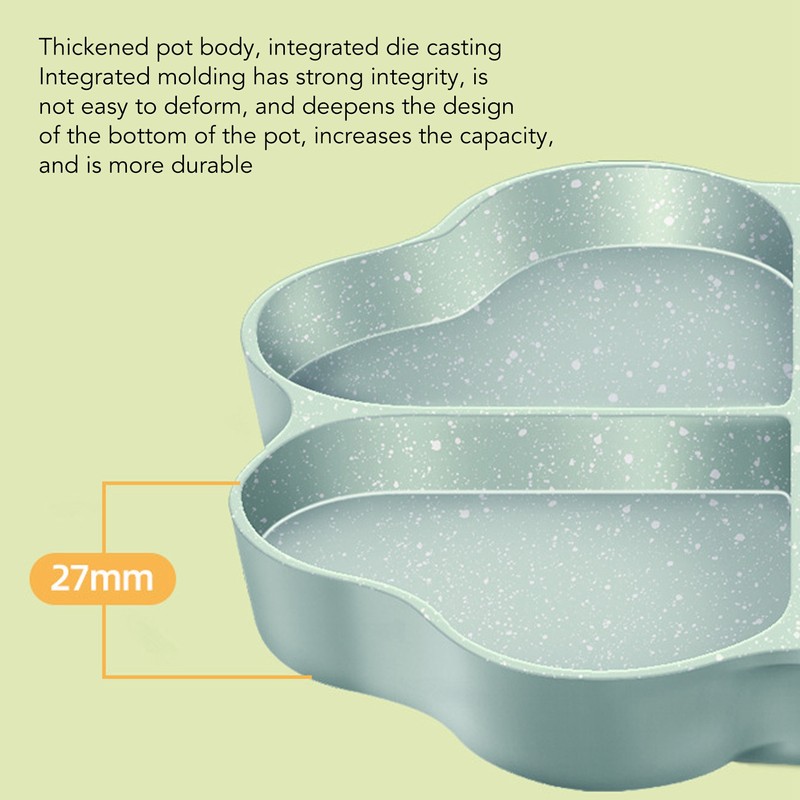 Egg Frying Pan Nonstick Heart Shaped 4 Cup Uniform Heating