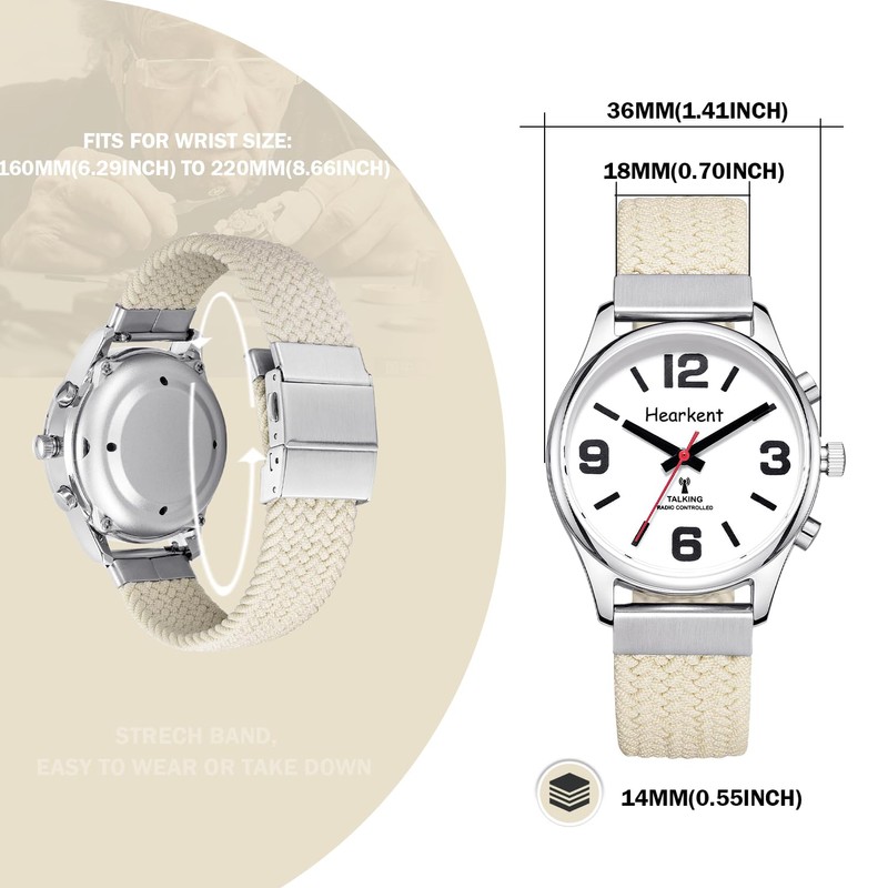 Hearkent British English Talking Watch for Women with Large Numbers