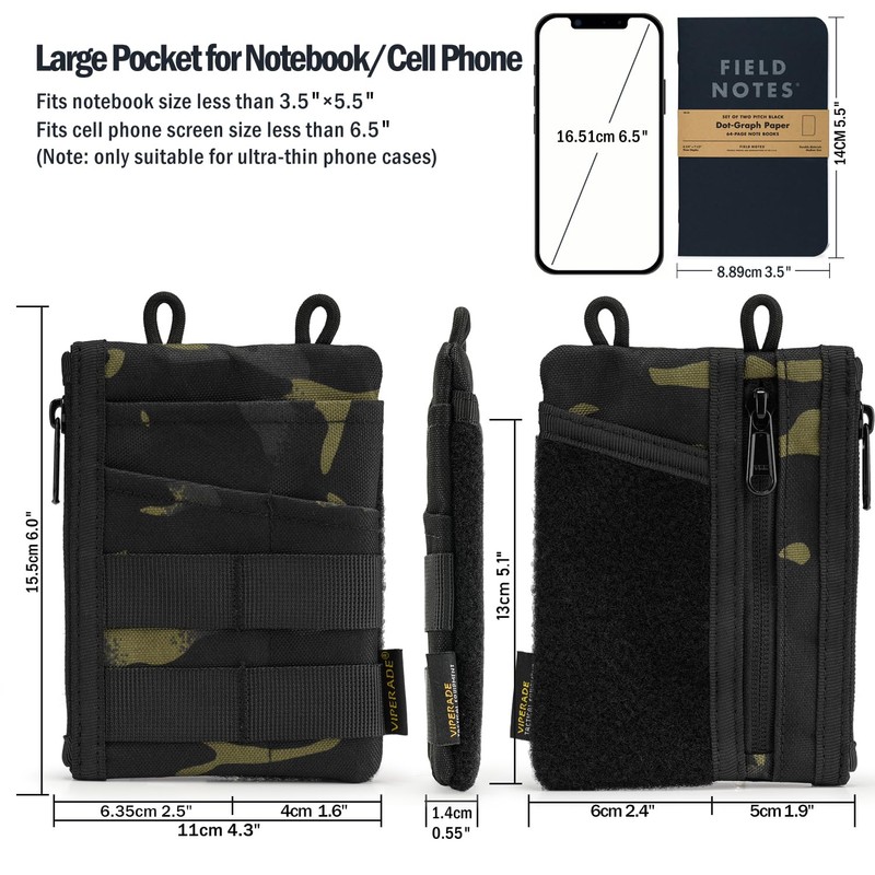 VIPERADE VE18 Small EDC Pouch Tool Organizer,Multifunction Small Tools Pouch