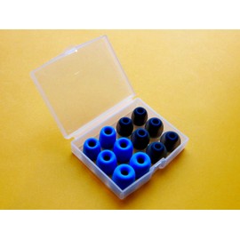 12pcs (BLMF-B)- S/M/L Premium Memory Foam and Round Replacement Eartips Earbuds Set Compatible with Plantronics Backbeat Go 3 Earphones Headphones