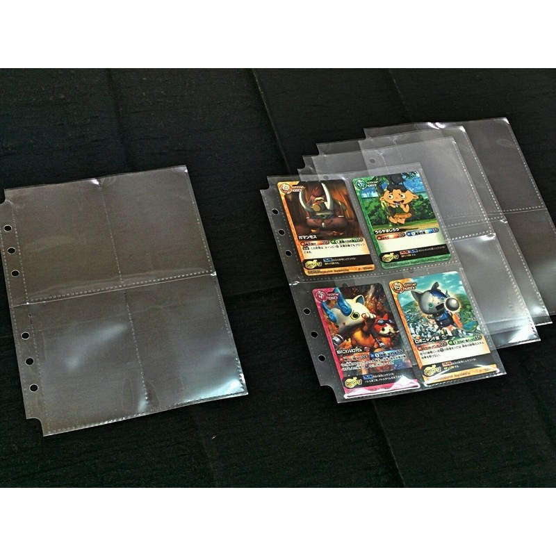 Trading Card 4 Pocket Sheet for Card Game Binder (20