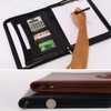 Conference Folder A4 Clipboard Folder Leather Multi-Function Document Organiser with