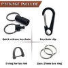 NCEDFYLER JY Quick Release Keychain Clip, Small Carabiner Clip &