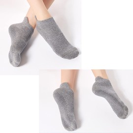 AVILMORE Women's Yoga Socks, Anti-Slip, Pilates, Hot Yoga, Yoga Socks, Health Socks, Moisture Wicking, Quick Drying, Fall Prevention, gray
