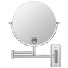 Erlingeryi Wall Mounted Makeup Mirror 1X/10x, 8" Double-Sided Swivel Extendable