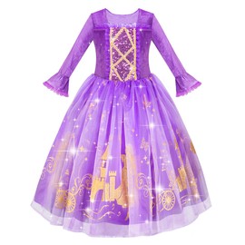 Meland Princess Dress Up for Girls, Princess Costume for Toddler Girls, Dress Up Clothes for Girls Age 3-10 Years Old